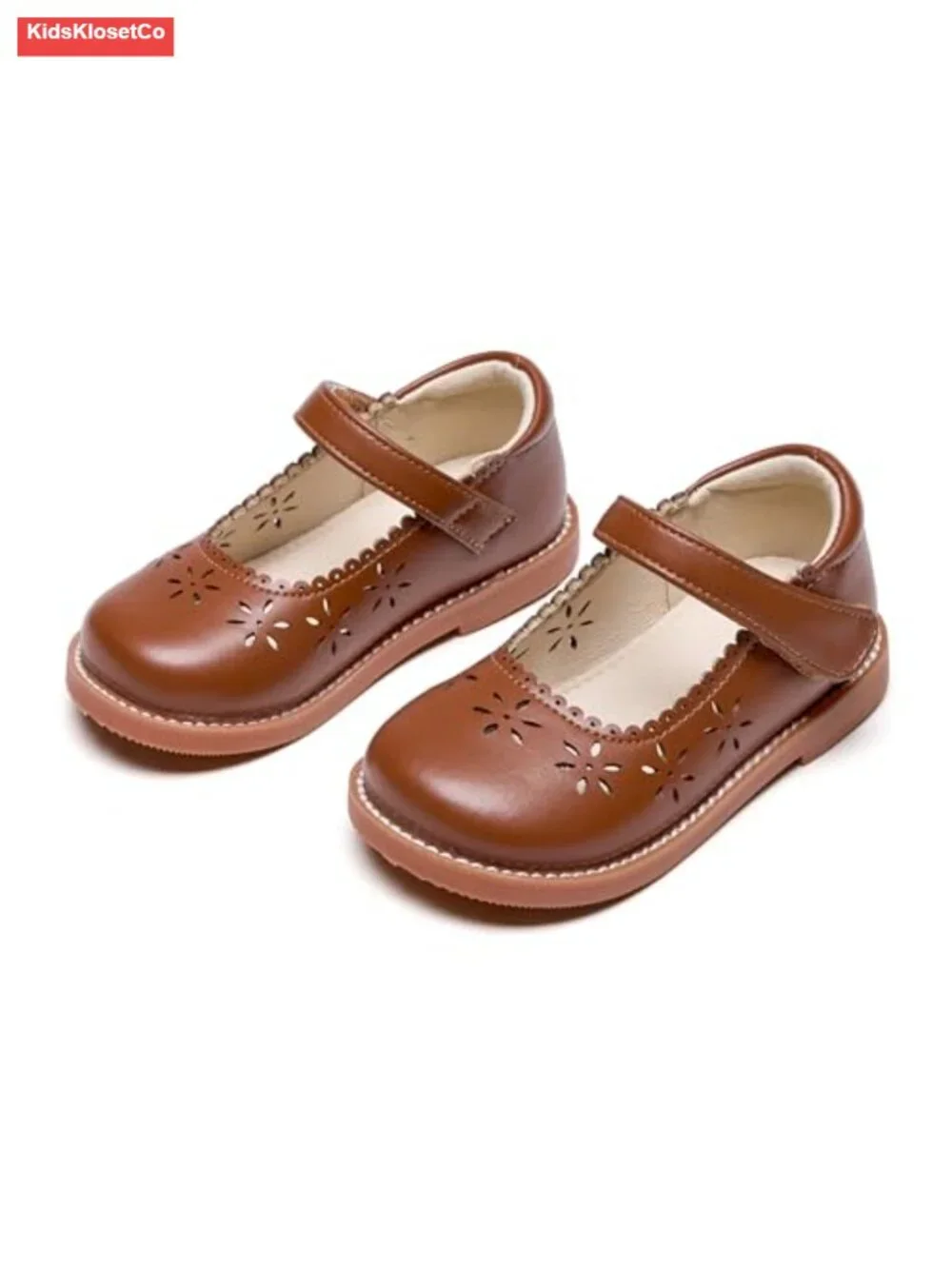 Girls Mary Jane Shoes Cutout Toddler Princess Dress Oxford Flats Faux Leather